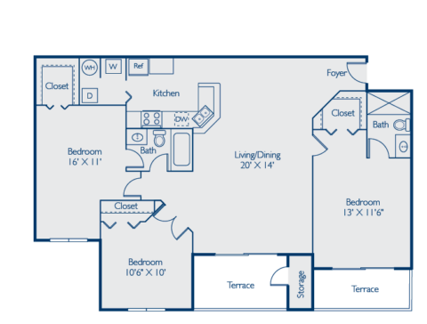 C2A Floor plan 1,450 square feet